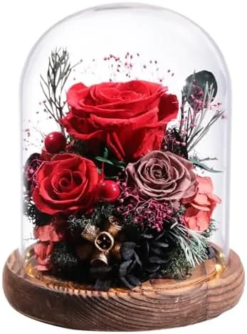 lovenfold flowers for delivery preserved rose gifts for herlong lasting forever flowers in glass domebirthday gifts for women mom wife friendred rose
